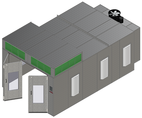 Mid-Size Semi Downdraft Paint Booth: Paint Booths